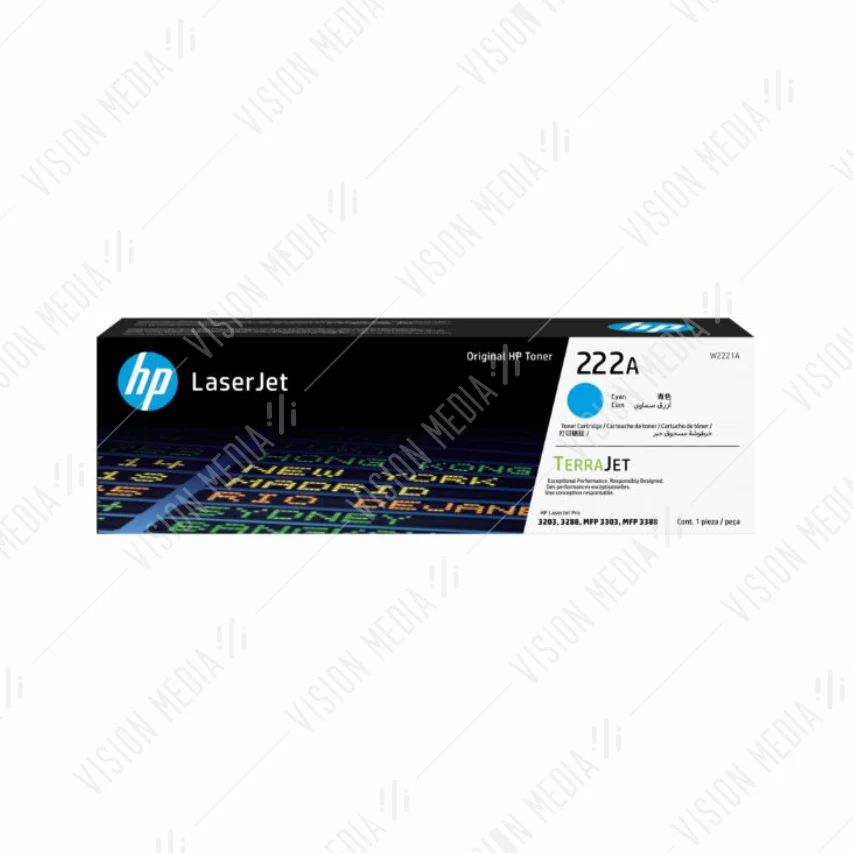 Original HP W2221A 222A Cyan Toner