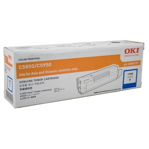 Original Genuine OKI C5850 CYAN   43865727