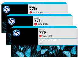 Genuine Original HP B6Y24A	 HP 771BCHRMTC RED INK CARTR 3 PACK