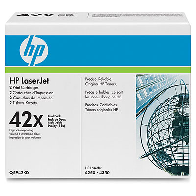 Original Q5942XD (Dual Pack) toner for HP printer