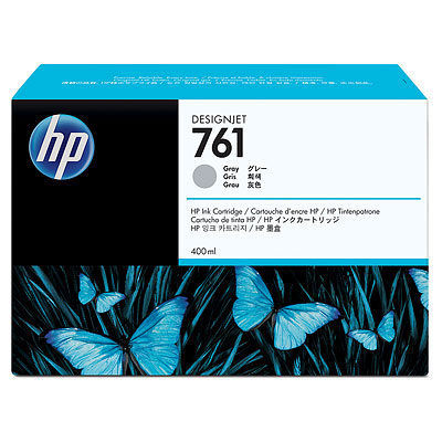 Original Dye Ink HP 761 400ml Grey Ink Cartridge (CM995A) for HP Printers