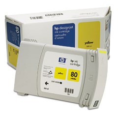 Original Ink 80 HP C4848A Yellow for HP Printers