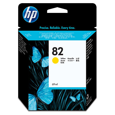 Original Genuine HP 82 69ml Yellow Ink Cartridge (C4913A)