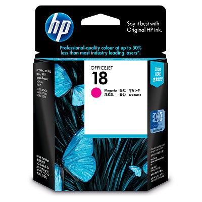 Original Ink HP 18 C4938A Magenta for HP Printers