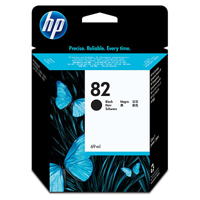 Original Ink HP ink 82 CH565A Black for HP Printers