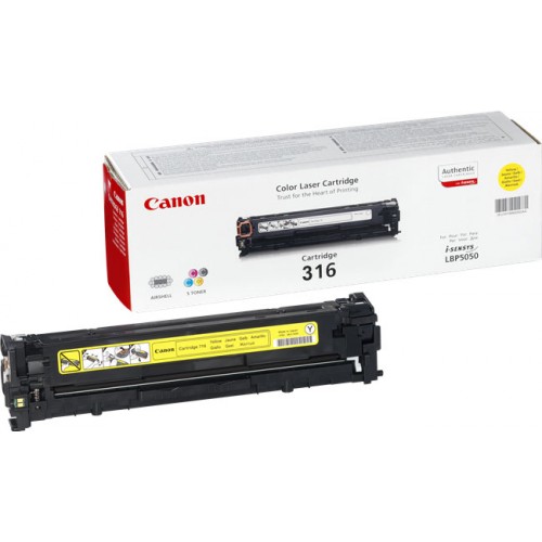 Original Genuine Canon Cartridge 316 Yellow for LBP5050 and