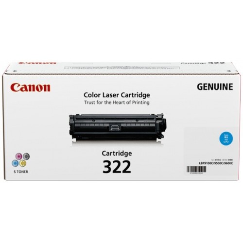 Original Genuine Canon Cartridge Cart 322 Cyan Toner, Original Canon Toners