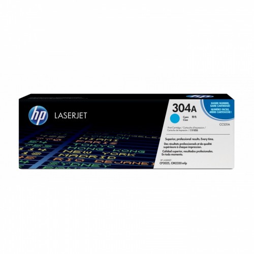 Original Genuine HP 304A Cyan CC531A Toner for HP Color LaserJet CM2320n CM2320nf  CP2025dn P CP2025n Printer