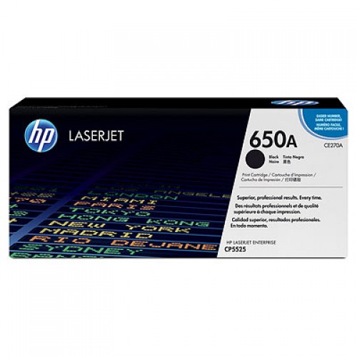 Original Genuine HP 650A Black CE270A Toner for HP  CP5525dn, CP5525n, CP5525xh Printers