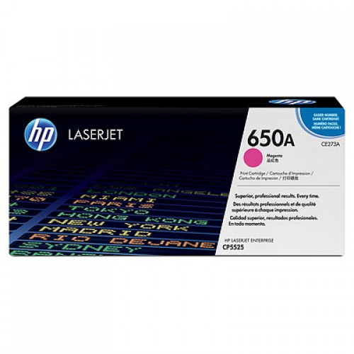 Original Genuine HP 650A Magenta CE273A Toner for CP 5525n, CP5525dn, CP5525xh Printers