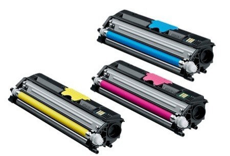 Remanufactured Konica MC 1600 (CMY) (2.5K) Printer Toner, Full Set