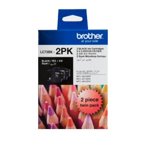 Genuine Original Brother Ink Cartridge LC73BK2PK