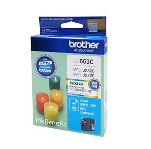 Genuine Original Brrother Ink Cartridge LC663C Cyan Ink