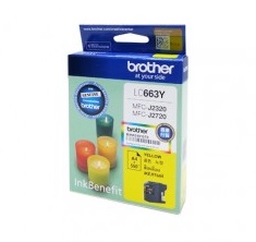 Genuine Original Brother Ink Cartridge LC663Y Yellow Ink