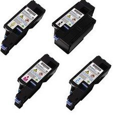 Set of 4 New Compatible toner cartridges for Dell 1350cnw  Black, Cyan, Magenta, Yellow